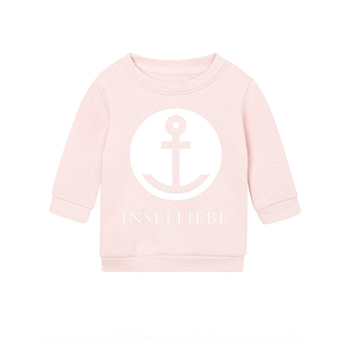 Baby Sweatshirt "INSELLIEBE Anker" | Rosa - INSELLIEBE USEDOM