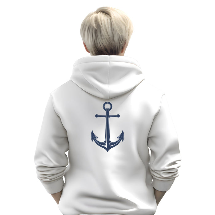 Damen Hoodie "MOIN MOIN Welle" | Weiß - INSELLIEBE USEDOM