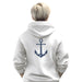 Damen Hoodie "MOIN MOIN Welle" | Weiß - INSELLIEBE USEDOM
