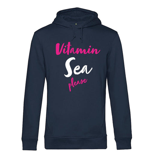 Damen Hoodie "Vitamin Sea Please" | Navy - INSELLIEBE USEDOM
