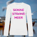 Damen Sweatshirt "Sonne & Strand" | Weiß - INSELLIEBE USEDOM