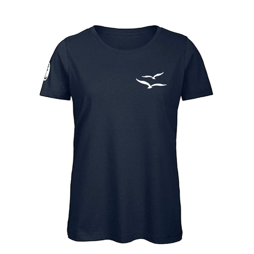 Damen T-Shirt "Möwenpaar" | Navy - INSELLIEBE USEDOM