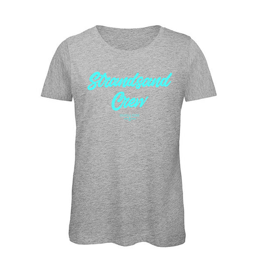 Damen T-Shirt "Strandsand Crew" | Grau Meliert - INSELLIEBE USEDOM