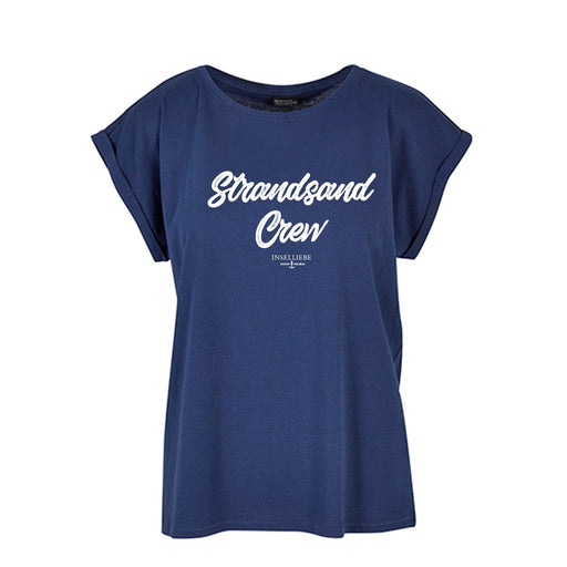 Damen T-Shirt "Strandsand Crew" | Light Navy - INSELLIEBE USEDOM