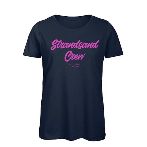 Damen T-Shirt "Strandsand Crew" | Navy - INSELLIEBE USEDOM