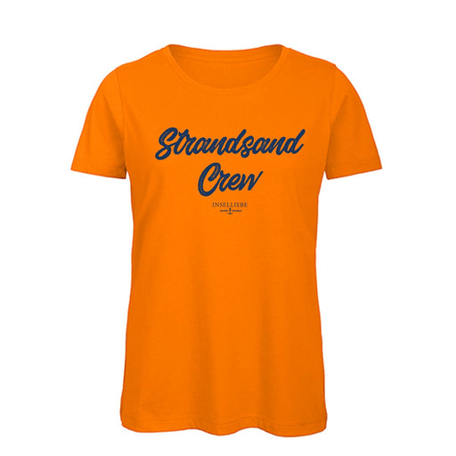 Damen T-Shirt "Strandsand Crew" | Orange - INSELLIEBE USEDOM