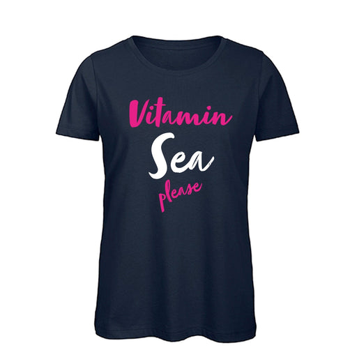 Damen T-Shirt "Vitamin Sea Please" | Navy - INSELLIEBE USEDOM