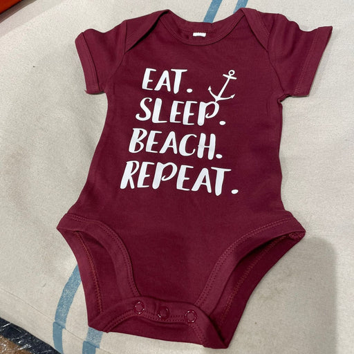 Baby Body "Eat Beach Sleep" | Burgundy - INSELLIEBE USEDOM