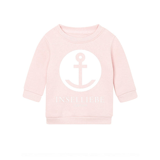 Baby Sweatshirt "INSELLIEBE Anker" | Rosa - INSELLIEBE USEDOM