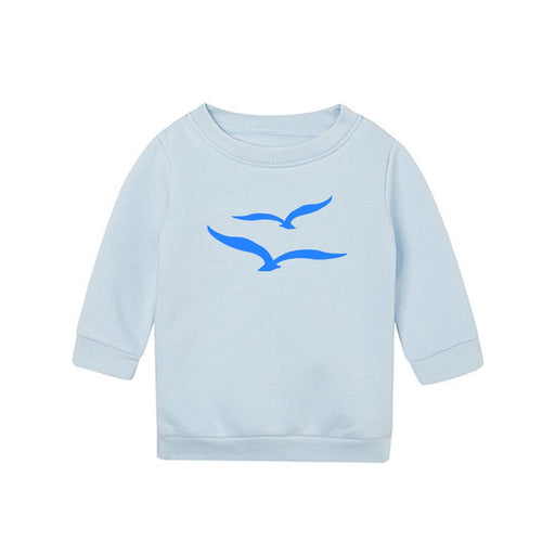 Baby Sweatshirt "Möwenpaar" | Hellblau - INSELLIEBE USEDOM