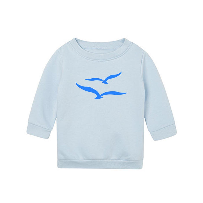 Baby Sweatshirt "Möwenpaar" | Hellblau - INSELLIEBE USEDOM