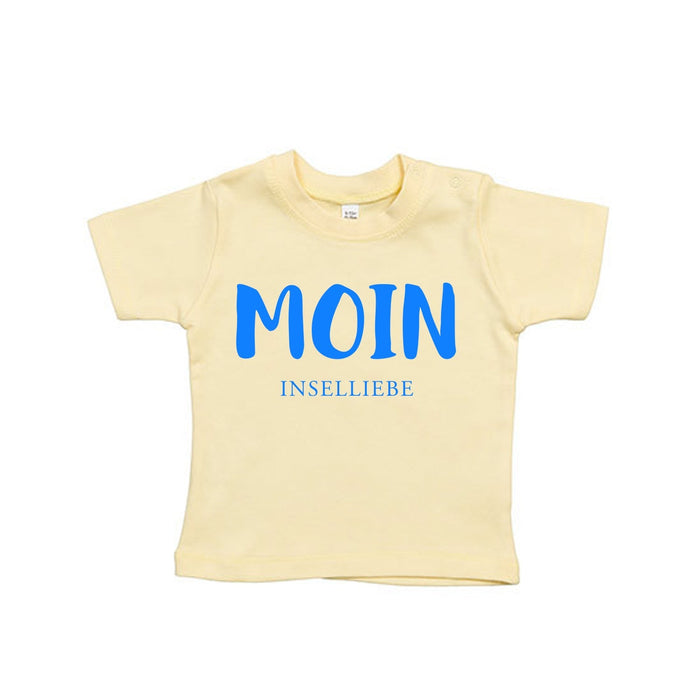 Baby T-Shirt "MOIN" | Gelb - INSELLIEBE USEDOM