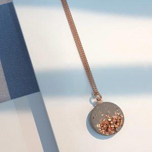 Betonschmuck - Halskette MARY Grey Rosé Edition - INSELLIEBE Store - Insel Usedom