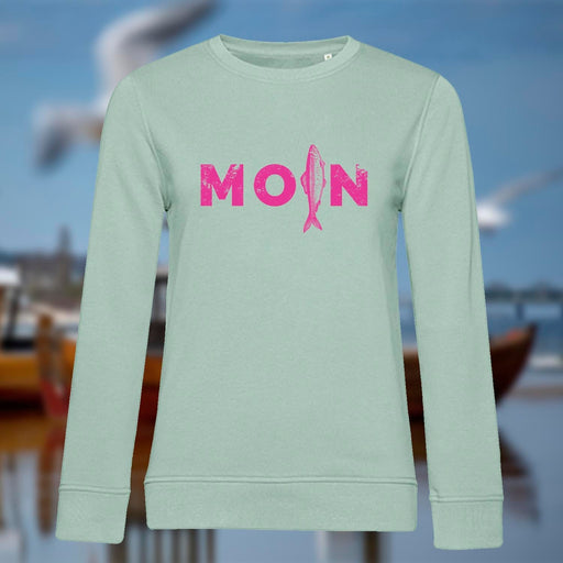 Damen Sweatshirt "MOIN Hering" | Mint - INSELLIEBE USEDOM