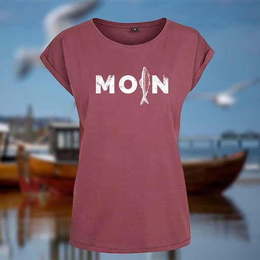 Damen T-Shirt "MOIN Hering" | Cherry - INSELLIEBE USEDOM