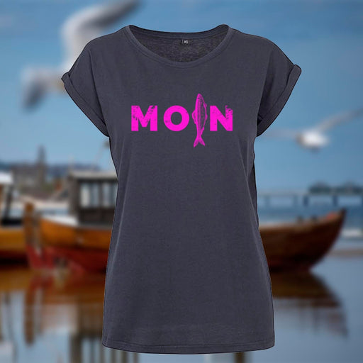 Damen T-Shirt "MOIN Hering" | Navy-Pink - INSELLIEBE USEDOM
