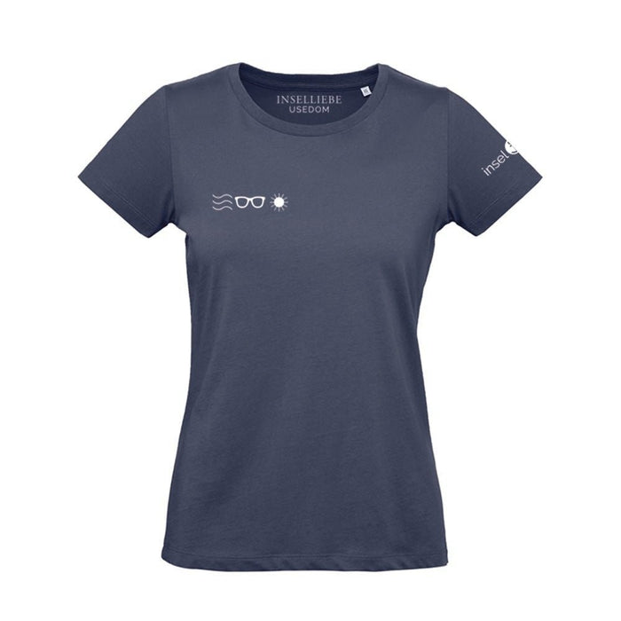 Damen T-Shirt "Summer Icons" | Navy - INSELLIEBE USEDOM