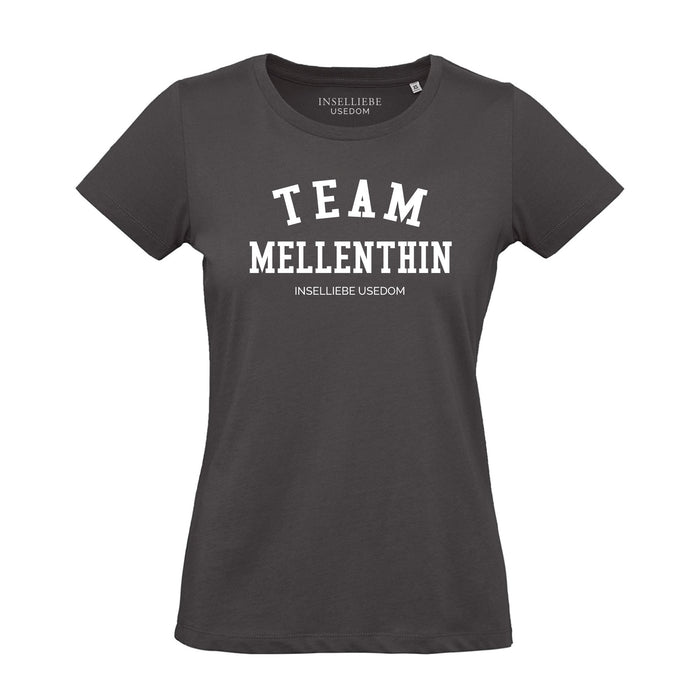 Damen T-Shirt "Team Mellenthin" | Schwarz - INSELLIEBE USEDOM