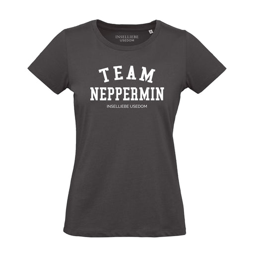 Damen T-Shirt "Team Neppermin" | Schwarz - INSELLIEBE USEDOM