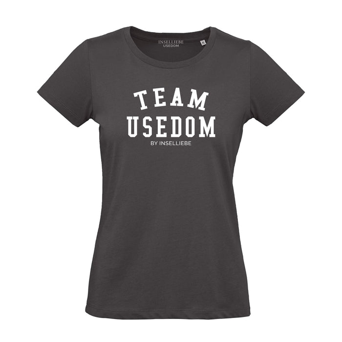 Damen T-Shirt "Team Usedom" | Schwarz - INSELLIEBE USEDOM