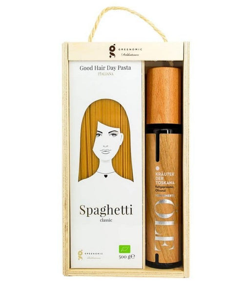Geschenk-Set | Good Hair Day Pasta & Olivenöl Wood Design - INSELLIEBE Store - Insel Usedom