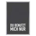 Geschirrtuch grau "DU BENUTZT MICH NUR" weiss | 50 x 70cm - INSELLIEBE Store - Insel Usedom