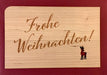 Grußkarte aus Holz mit Umschlag "Frohe Weihnachten Schrift" - INSELLIEBE Store - Insel Usedom