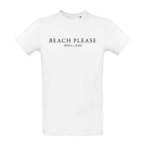 Herren T-Shirt "Beach Please" | Weiß - INSELLIEBE USEDOM