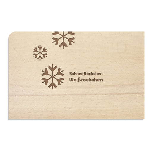 Holzpostkarte "Schneeflöckchen" - INSELLIEBE Store - Insel Usedom