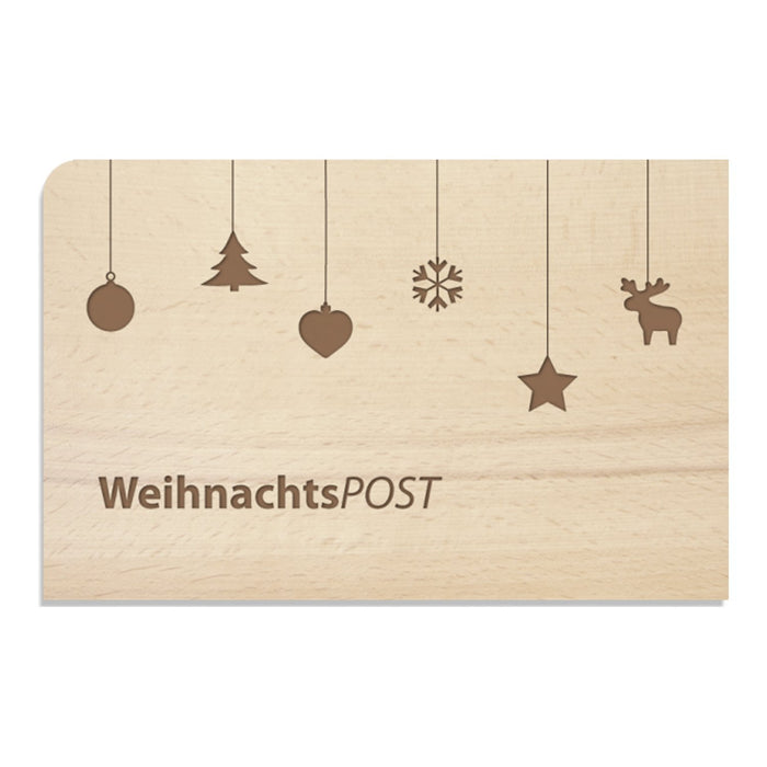 Holzpostkarte "WeihnachtsPOST" - INSELLIEBE Store - Insel Usedom