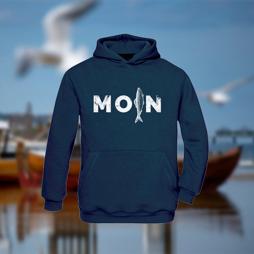 Kinder Hoodie "MOIN Hering" | Navy - INSELLIEBE USEDOM