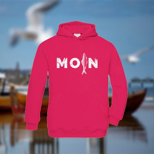 Kinder Hoodie "MOIN Hering" | Sorbet Rot - INSELLIEBE USEDOM