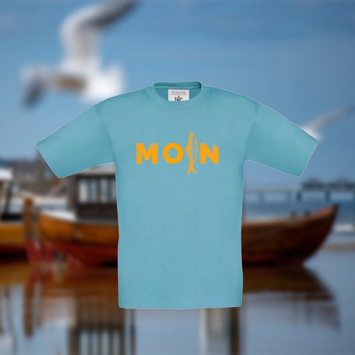 KInder T-Shirt "MOIN Hering" | Türkis - INSELLIEBE USEDOM