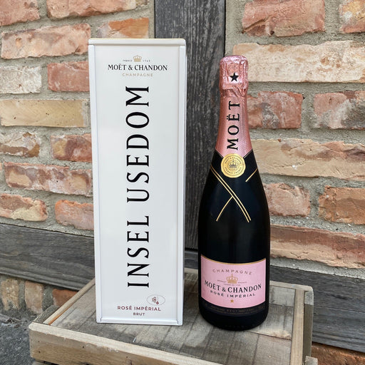 Moët & Chandon Impérial Rosé INSEL USEDOM Geschenkbox aus Metall | 12% 0,75l - INSELLIEBE USEDOM