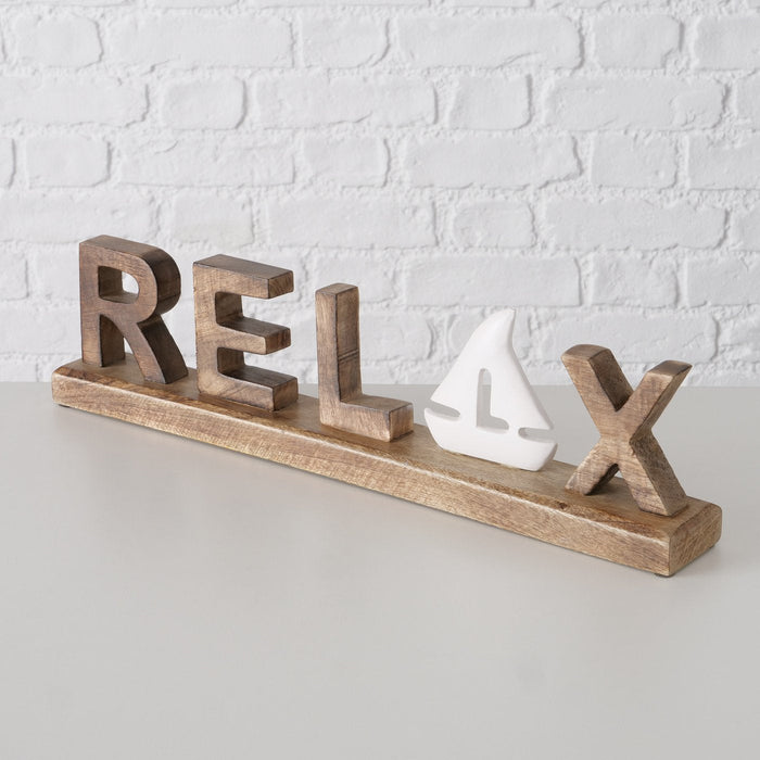 Schriftzug "Relax" | Mangoholz - INSELLIEBE USEDOM