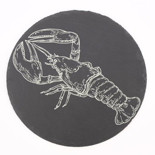 Servierplatte aus Schiefer Rund "Lobster" | 30cm - INSELLIEBE USEDOM
