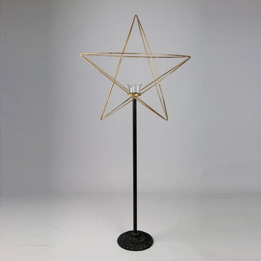Stern Gold auf Ständer | Höhe 90 cm - INSELLIEBE USEDOM