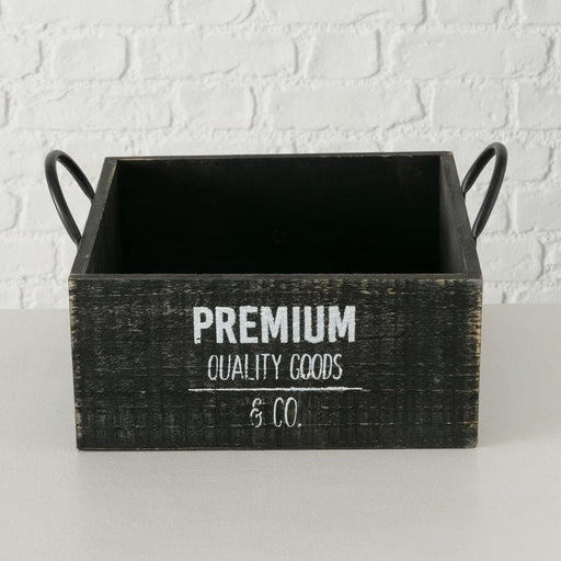 Storage-Box "Premium" | Holz / Schwarz | 18cm - INSELLIEBE USEDOM