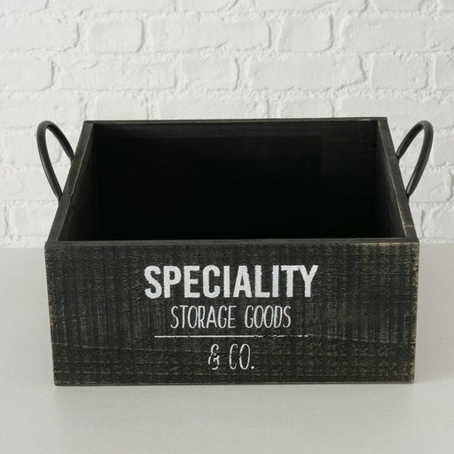 Storage-Box "Speciality" | Holz / Schwarz | 19cm - INSELLIEBE USEDOM
