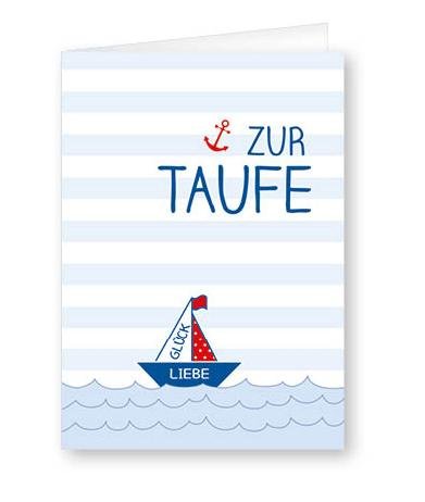 Taufkarte Segelschiff | Blau - INSELLIEBE Store - Insel Usedom
