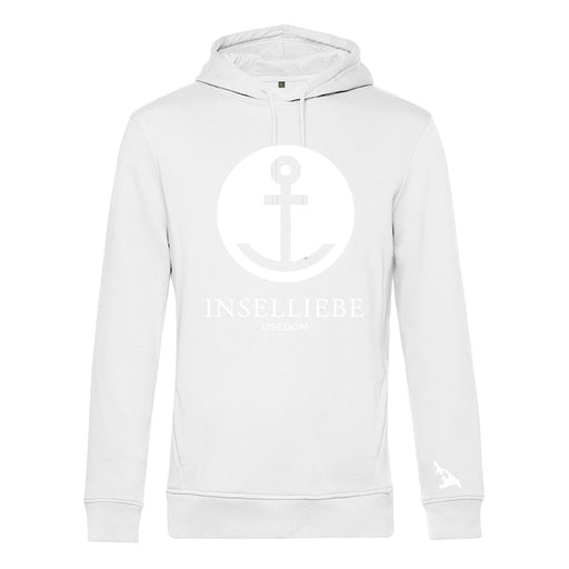 Unisex Hoodie "INSELLIEBE Anker" | All White - INSELLIEBE USEDOM