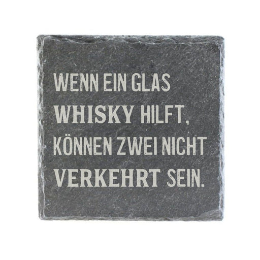 Untersetzer Schiefer "Ein Glas Whisky" | 10x10xm - INSELLIEBE USEDOM