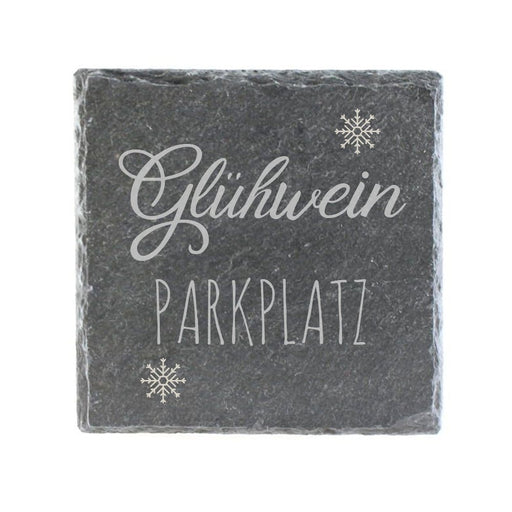 Untersetzer Schiefer "Glühweinparkplatz" | 10x10xm - INSELLIEBE USEDOM