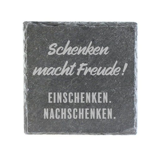 Untersetzer Schiefer "Schenken" | 10x10xm - INSELLIEBE USEDOM